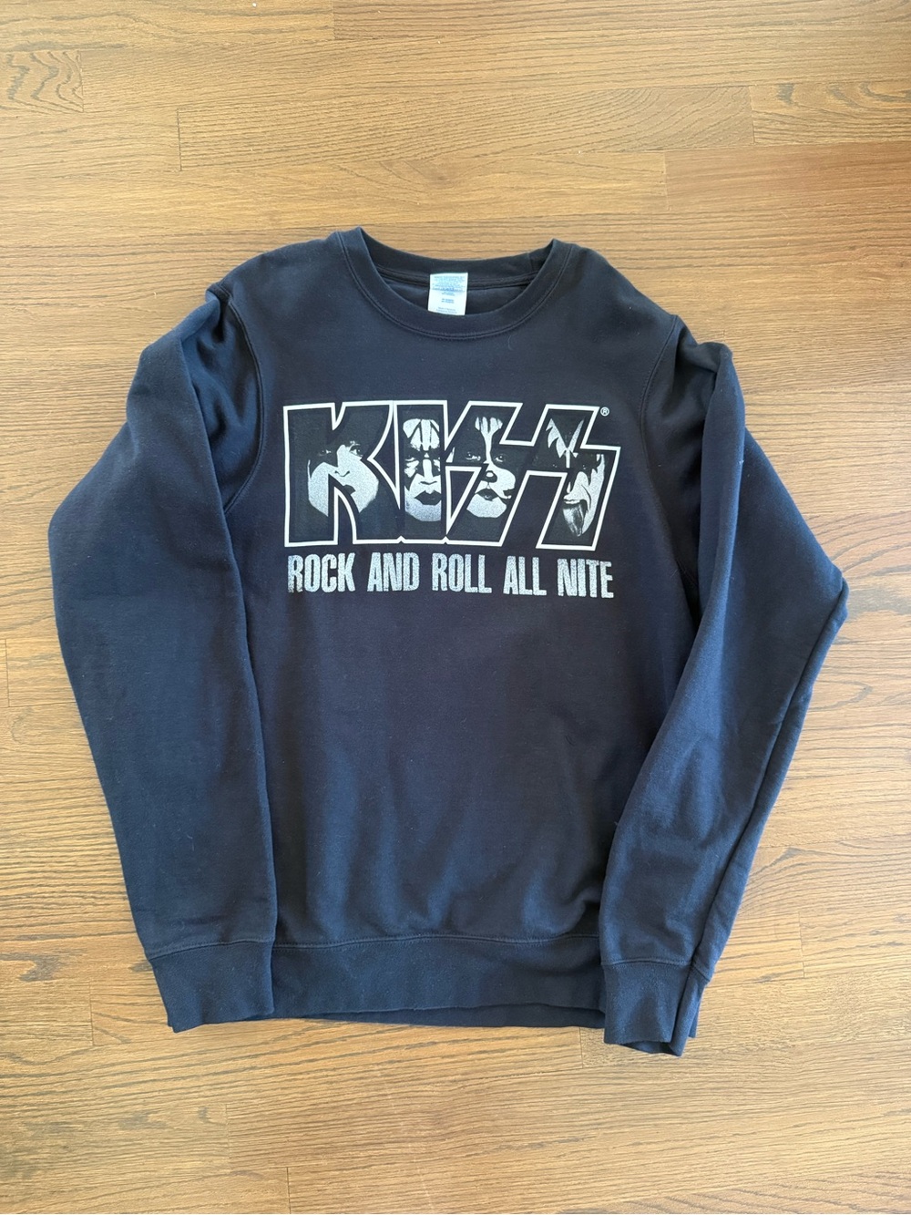 KISS 'Rock and Roll All Nite' Black Graphic Sweatshirt